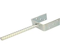 KOTARBAU® Support de poteau en U 91 mm Pied de Poteau Ancrage Poteau à Béton en Acier Galvanisé à Chaud Fixation Poteau Bois Pied Poteau Bois Support Poteau Bois