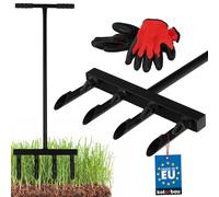 KOTARBAU® Aerateur Gazon Manuel | Aération | Sablage 105 cm | Kit aeration Gants de jardin inclus | Aérateur Gazon | Aérateur Pelouse | Aerateur Pelouse | Carotteuse Gazon | Aérateurs de Gazon Manuels