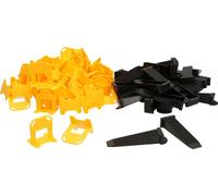 KOTARBAU® Aide au nivellement pour carrelage Pattes de traction 1 mm 50 Ilość pièces + 50 cales