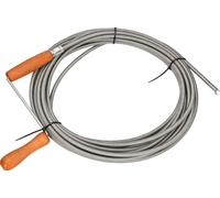 KOTARBAU® Arbre de nettoyage de tuyaux 10 m x Ø 9mm Fil d'acier à ressort Galvanisé Toutes tailles Canal Flexible Spirale Poignée en bois Tête en forme de griffe Manivelle Pour toutes les évacuations