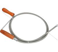 KOTARBAU® Arbre de nettoyage de tuyaux 3 m x Ø 9mm Fil d'acier à ressort Galvanisé Toutes tailles Canal Flexible Spirale Poignée en bois Tête en forme de griffe Manivelle Pour toutes les évacuations