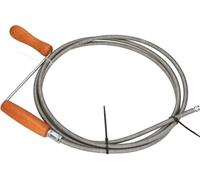 KOTARBAU® Arbre de nettoyage de tuyaux 5m x Ø 9mm Fil d'acier à ressort Galvanisé Toutes tailles Canal Flexible Spirale Poignée en bois Tête en forme de griffe Manivelle Pour toutes les évacuations
