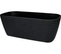 KOTARBAU® Bac à fleurs 400 mm Anthracite Ovale pour balcon et intérieur moderne