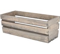 KOTARBAU® Bac à fleurs Bac à herbes aromatiques en bois Longue jardinière de balcon 40x18x15 cm Gris