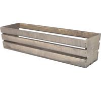 KOTARBAU® Bac à fleurs Bac à herbes aromatiques en bois Longue jardinière de balcon 60x18x15cm Gris