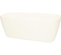 KOTARBAU® Bac à fleurs Blanc 400mm Ovale pour balcon et intérieur moderne