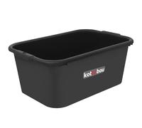 KOTARBAU® Bac à mortier rectangulaire en plastique - 40 l - Noir - 50 x 30 x 25 cm