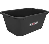 KOTARBAU® Bac à mortier rectangulaire en plastique noir 50 x 30 x 30 cm 55 l