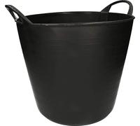KOTARBAU® Bac en caoutchouc élastique 26L Noir avec poignées Panier de jardin universel flexible