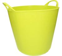 KOTARBAU® Bac en caoutchouc élastique 26L Vert Fluo avec poignées Panier de jardin universel flexible