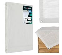 KOTARBAU® Bâche 55 g/m² - Bâche imperméable - 6 x 8 m - Blanc | Bâche de protection universelle avec œillets, bâche en tissu PE, pour bois de chauffage et meubles de jardin
