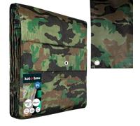 KOTARBAU® Bâche de Protection Extérieur 10 x 15 m, Camouflage, 90 g/m² | Polyéthylène, Bâche Anti UV, Bache Remorque, Bache Impermeable Exterieu