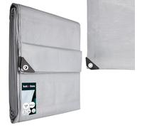 KOTARBAU® Bâche de Protection Extérieur 6 x 10 m, Argenté, 160 g/m² | Polyéthylène, Bâche Anti UV, Bache Remorque, Bache Impermeable Exterieu