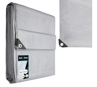 KOTARBAU® Bâche de Protection Extérieur 8 x 10 m, Argenté, 160 g/m² | Polyéthylène, Bâche Anti UV, Bache Remorque, Bache Impermeable Exterieu