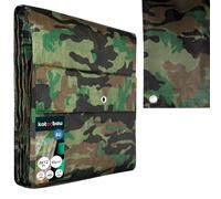 KOTARBAU® Bâche de Protection Extérieur 8 x 12 m, Camouflage, 90 g/m² | Polyéthylène, Bâche Anti UV, Bache Remorque, Bache Impermeable Exterieu