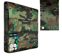 KOTARBAU® Bâche de Protection Extérieur - Polyéthylène - 10 x 12 m - Camouflage - 80 g/m² - Bâche avec œillets - Anti UV - Toile de Protection - Couverture Impermeable Exterieu