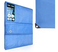 KOTARBAU® Bâche de Protection Extérieur - Polyéthylène - 4 x 4 m - Bleu - 75 g/m² - Bâche avec œillets - Anti UV - Toile de Protection - Couverture Impermeable Exterieu