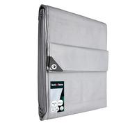 KOTARBAU® Bâche de Protection Extérieur - Polyéthylène - 6 x 10 m - Argenté - 200 g/m² - Bâche avec œillets - Anti UV - Toile de Protection - Couverture Impermeable Exterieu