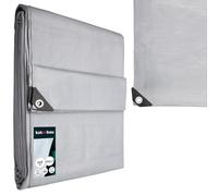 KOTARBAU® Bâche de Protection Extérieur - Polyéthylène - 6 x 8 m - Argenté - 200 g/m² - Bâche avec œillets - Anti UV - Toile de Protection - Couverture Impermeable Exterieu