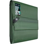 KOTARBAU® Bâche en tissu 8x10 m Vert 120g/m2 Bâche de couverture Renforcée Œillets Bâche de protection Bâche de construction Imperméable Résistante à la déchirure Bâche industrielle Toutes conditions 