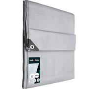 KOTARBAU Bâche tissée 3x4 m argent 200g/m2 Bâche de couverture Œillets renforcés Bâche de protection Bâche de construction Cordon étanche Résistant à la déchirure Bâche industrielle Toutes conditions