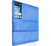 KOTARBAU Bâche tissée 4x6 m Bleu 75g/m2 Bâche de couverture Renforcée Œillets Bâche de protection Bâche de construction Imperméable Résistante à la déchirure Bâche industrielle Toutes conditions clima