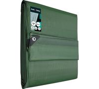 KOTARBAU Bâche tissée 4x8 m Vert 120g/m2 Bâche de couverture Œillets renforcés Bâche de protection Bâche de construction Etanche à la déchirure Bâche industrielle Toutes conditions météorologiques