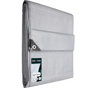 KOTARBAU Bâche tissée 6x10 m argent 200g/m2 Bâche de couverture Œillets renforcés Bâche de protection Bâche de construction Cordon étanche Résistant à la déchirure Bâche industrielle Toutes conditions