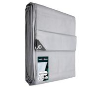 KOTARBAU Bâche tissée 6x12 m argent 200g/m2 Bâche de couverture Œillets renforcés Bâche de protection Bâche de construction Cordon étanche Résistant à la déchirure Bâche industrielle Toutes conditions