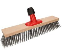 KOTARBAU® Balai métallique 370 mm Balai en acier Balai métallique pour balayer les rues les trottoirs les pavés les entrepôts les feuilles mortes
