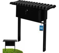 KOTARBAU® Banc de cimetière Banc de parc résistant aux intempéries 75 cm à enterrer Banc de jardin résistant aux intempéries métal & PVC Bancs de jardin pour l'extérieur résistant aux intempéries Banc