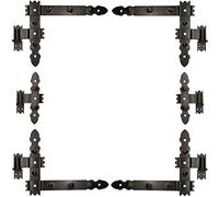 KOTARBAU® Bande d'angle - 400 x 300 mm - 6 pièces - Bande centrale croisée - Charnière d'angle de porte - Bande de porte - Bande de fenêtre revêtue par pulvérisation