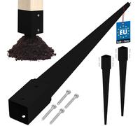 KOTARBAU® Base d'ancrage au sol en acier pour pergolas et tonnelles, 51 x 51 x 6
