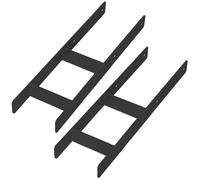 KOTARBAU® Base de poteau en H pour ancrage à encastrer, acier galvanisé noir, 160 mm, lot de 2
