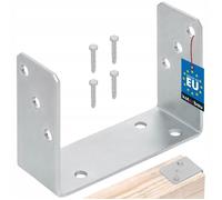 KOTARBAU® Support de poteau en U à visser 150 mm, galvanisé à chaud, la solution parfaite pour assembler différents éléments, argenté