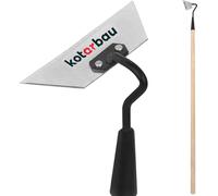 KOTARBAU® Bêche à massif trapézoïdale 160 mm x 60 mm avec manche 95 cm Bêche de jardin Bêche à mauvaises herbes Bêche à plantes Outil de jardin pour transplanter Désherber Entretien du jardin