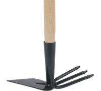 KOTARBAU® Bêche à planter Bêche de jardin Bêche à désherber Bêche double avec lame en forme de cœur 3 dents pour transplanter Désherber Jardinage