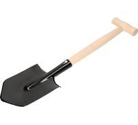 KOTARBAU® Bêche de campagne 60cm avec manche en bois Bêche courte Arêtes vives pour les activités de plein air