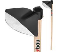 KOTARBAU® Bêche de jardin demi-ronde 210 x 85 mm avec manche 110 cm Bêche de jardin Bêche à mauvaises herbes Bêche à plantes Outil de jardin pour transplanter Désherber Entretien du jardin