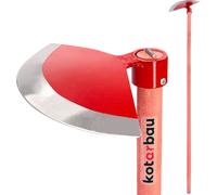 KOTARBAU® Bêche de jardin demi-ronde 230 x 110 mm avec manche 119 cm Bêche de jardin Bêche à mauvaises herbes Bêche à plantes Outil de jardin pour transplanter Désherber Entretien du jardin