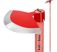 KOTARBAU® Bêche de jardin demi-ronde Bêche à mauvaises herbes Bêche de jardin Bêche à plantes Manche 130cm