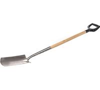 KOTARBAU Bêche de jardinier en acier inoxydable avec manche en bois et marchepied