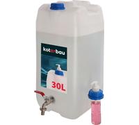 KOTARBAU® Bidon d'eau avec robinet 30l Réservoir d'eau avec distributeur de savon Blanc Réservoir d'eau avec distributeur à pompe Bidon d'eau potable Bidon en plastique Réservoir d'eau Camping Chantie