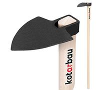 KOTARBAU® Binette 130 mm Cœur Houe en Acier Forgé avec Manche en Bois 120 cm Accessoire de Jardin Outil de Jardinage Accessoires de Plantation