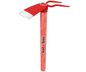 KOTARBAU® Binette courte 105 x 78 mm 2 dents 105 mm avec manche 34 cm Binette de jardin Binette de plantation Binette de désherbage Outil de jardinage pour transplanter désherber entretien du jardin