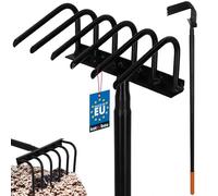 KOTARBAU® Binette de jardin à 6 dents avec manche de 120 cm - En acier - Pour désherber le sol - Pour ameublir le sol - Outil de jardin - Aérer et aérer avec griffes - Râteau à fleurs