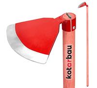 KOTARBAU® Binette de jardin semi-circulaire 190 mm avec manche de 120 cm - Sarcloir à mauvaises herbes - Outil de jardin pour transplanter, désherber, entretien du jardin, outils de jardin, crochets