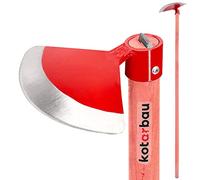 KOTARBAU Binette de jardin semi-circulaire 220 x 105 mm avec manche de 119 cm - Binette de jardin pour transplanter, désherber, entretien du jardin