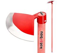 KOTARBAU Binette demi-ronde 180 mm x 90 mm avec manche de 119 cm Binette de jardin pour désherbage et repiquage Outil de jardinage pour la culture et l'entretien du jardin