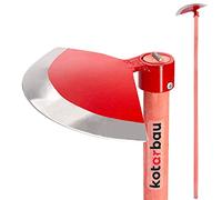 KOTARBAU® Binette Demi-ronde 230 x 110 mm avec manche 119 cm Binette de jardinage Désherbante Binette à mauvaises herbes Binette de plantation Outil de jardinage pour le repiquage Désherbage Entretien